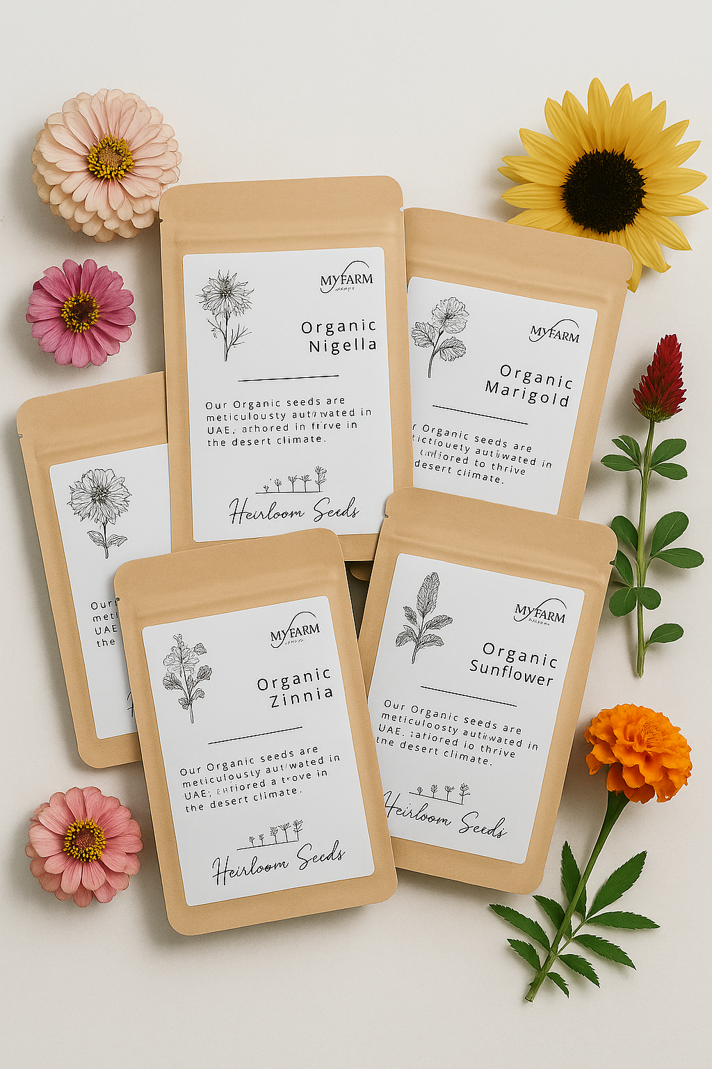 Curated seeds pack collection for home gardening