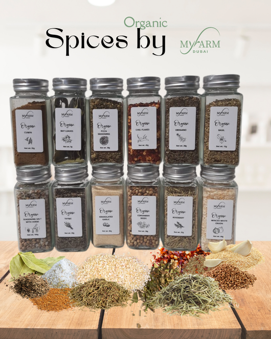 مجموعة التوابل العضوية الفاخرة - مجموعة التوابل المثالية المكونة من 12 نوعًا