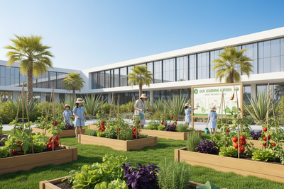 إنشاء حديقة مدرسية