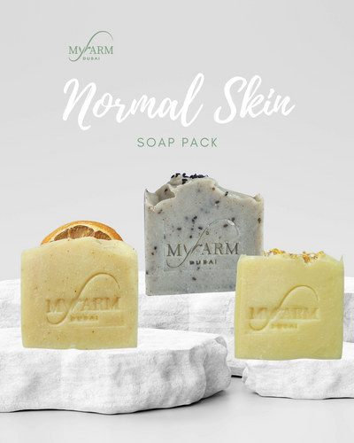 مجموعة صابون عضوي للبشرة العادية إلى المختلطة - البرتقال والكركم وحبة البركة