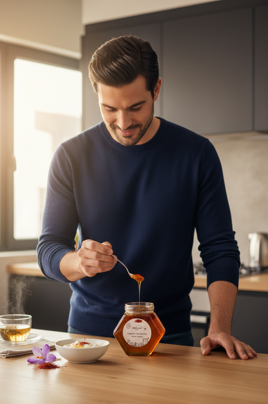 Infused Artisanal Saffron Honey – “Golden Mood”