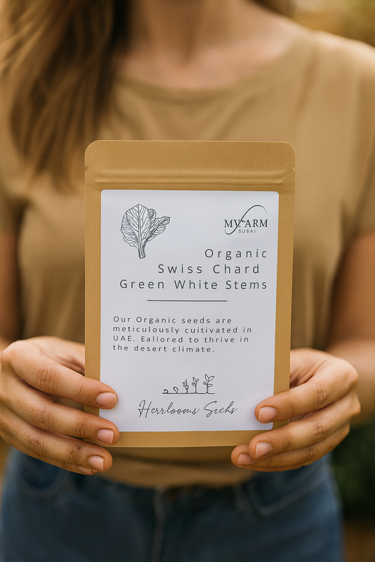 Organic Heirloom Swiss Chard Green with White Stems Seeds