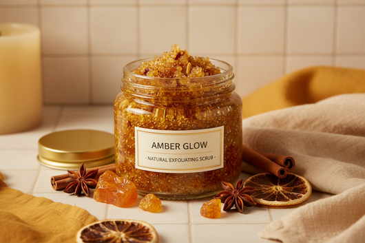 un scrub nature au parfum de ambre